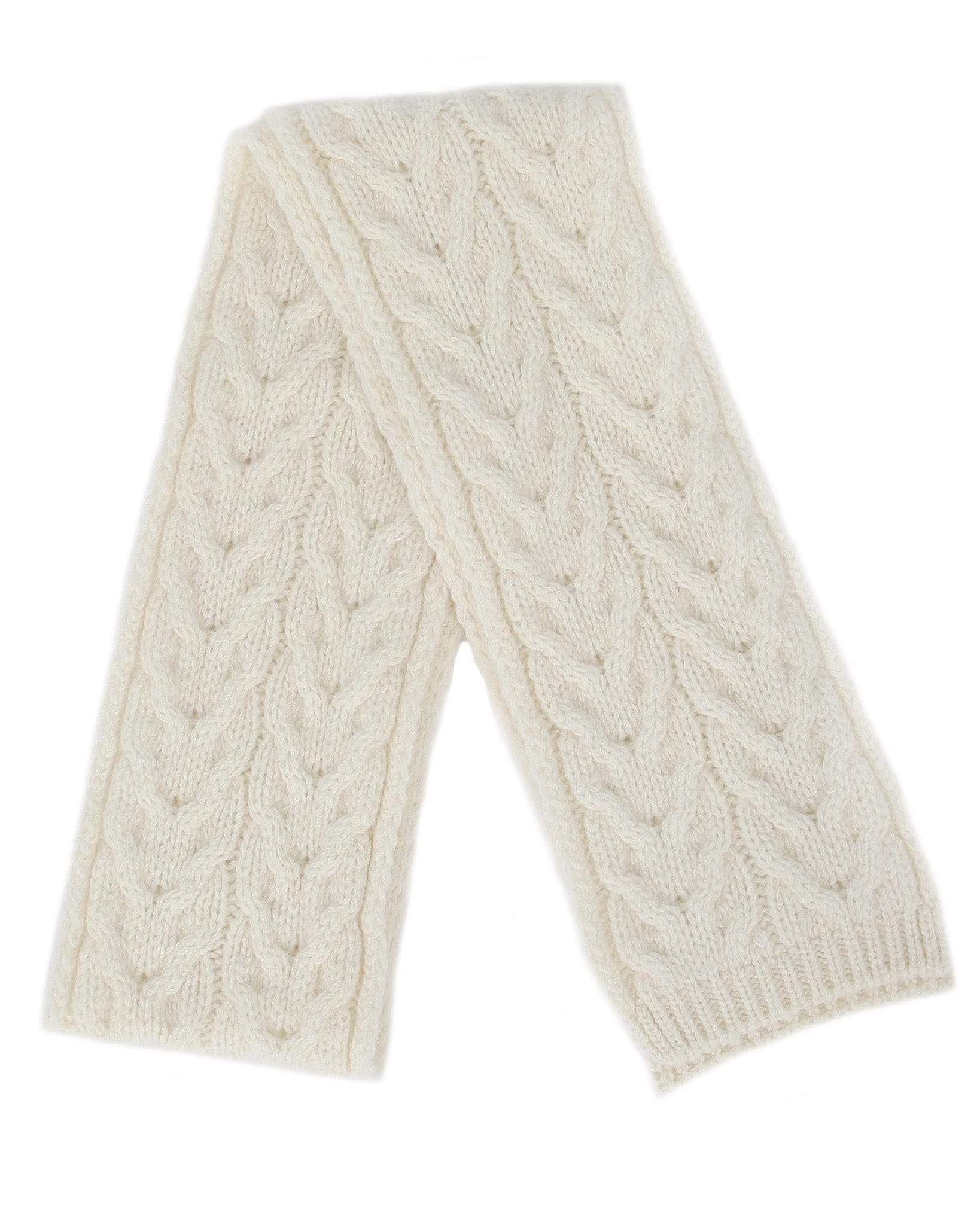 Merino Wool Cable Scarf - Lothlorian Knitwear