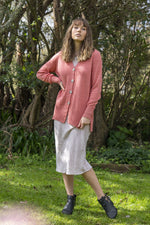 Load image into Gallery viewer, Merino + Cotton Charlie Longline Cardigan - Lothlorian Knitwear 
